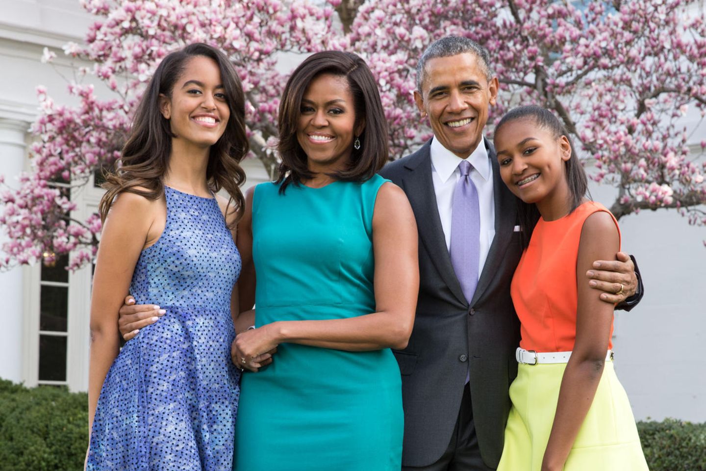 Michelle, Sasha, Barack und Malia Obama