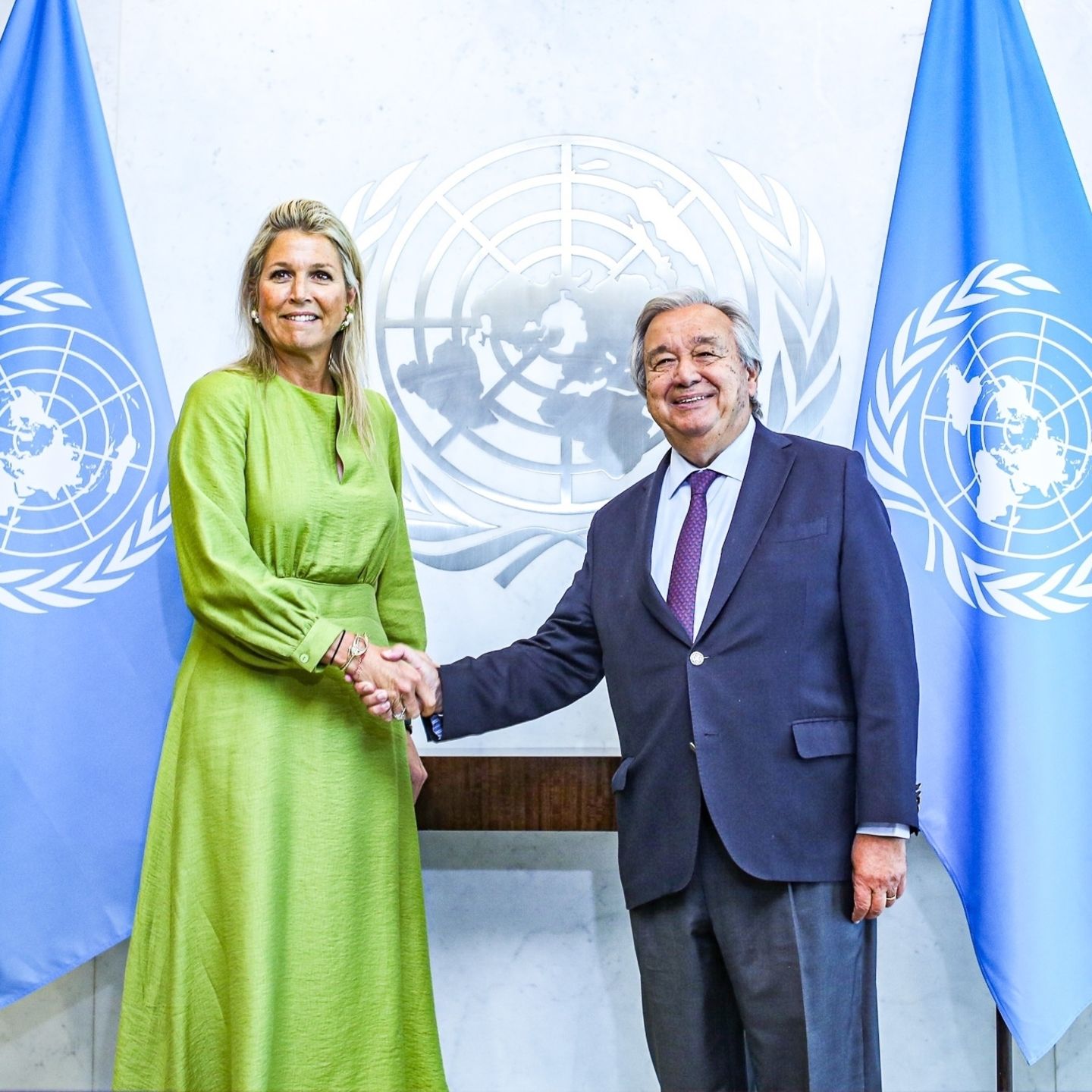 Königin Máxima und der UN-Generalsekretär António Guterres