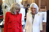 Königin Camilla und Brigitte Macron in der BNF