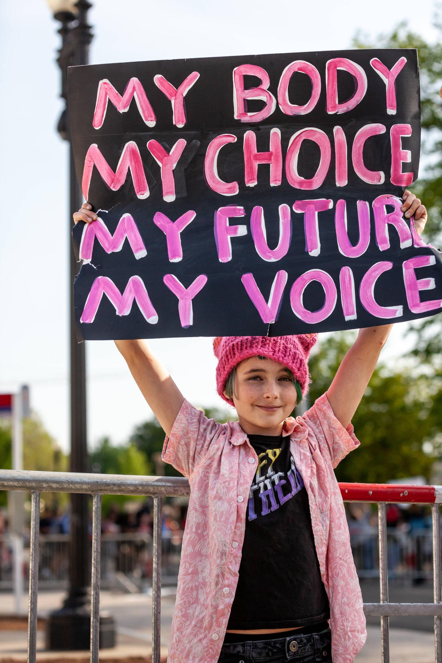 USA: Ein Mädchen protestiert für "Roe vs. Wade"