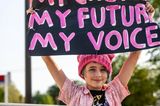 USA: Ein Mädchen protestiert für "Roe vs. Wade"