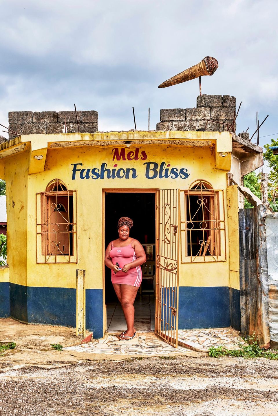 Jamaika: Modeboutique am Straßenrand.