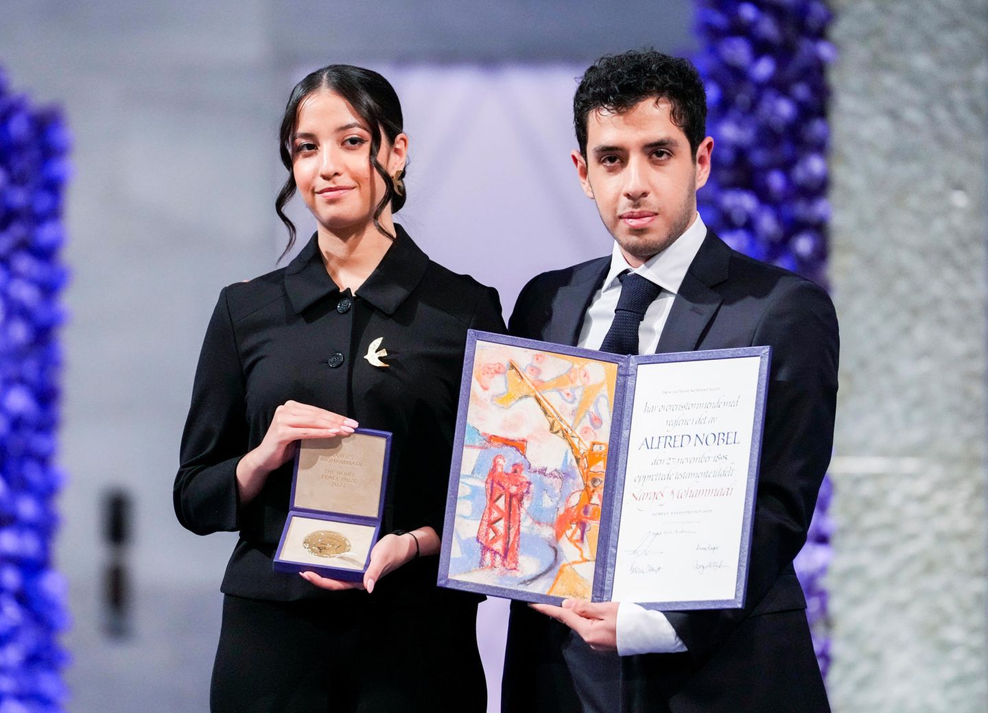 Bild des Tages: Kiana und Ali Rahman mit Friedensnobelpreis