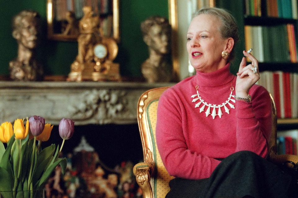 Die rauchende Königin Margrethe in 1998.