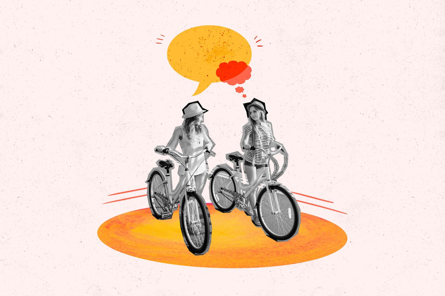 Psychologie: Zwei Frauen mit Fahrrädern