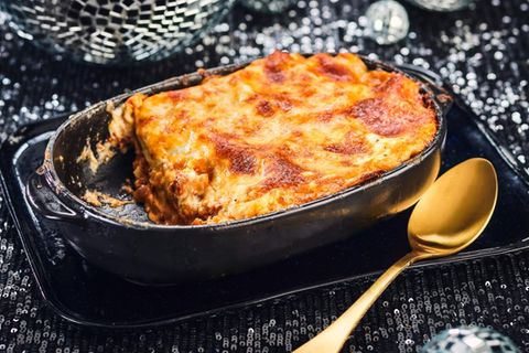 Pilz-Lasagne mit Scamorza und Mozzarellarella