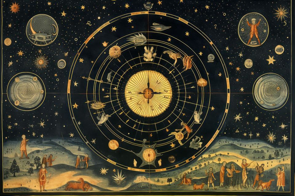 Monatshoroskop: Illustration Astrologie