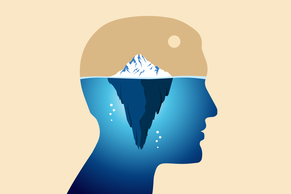 Grafik: Das Eisberg-Prinzip
