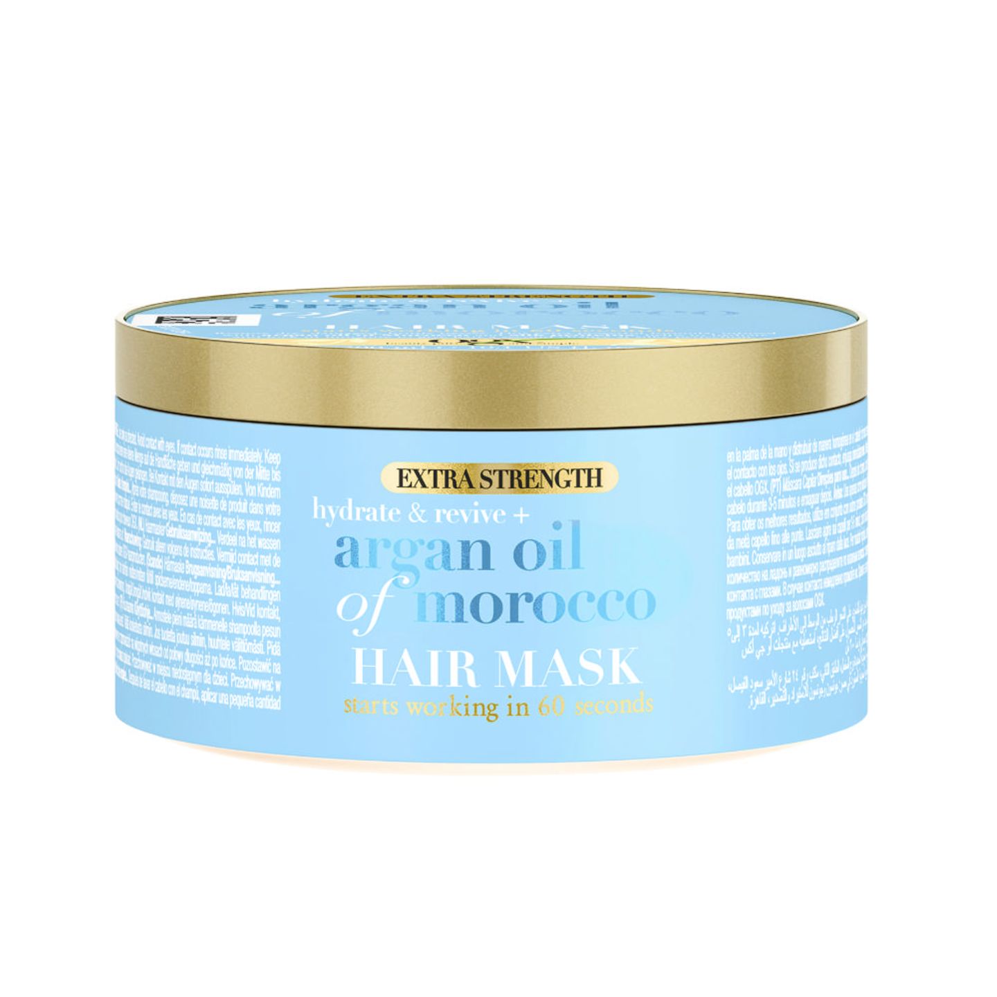 Regeneriert: "Extra Strength Hydrate & Revive + Argan Oil Of Morocco Hair Mask“ von OGX für 9 Euro.