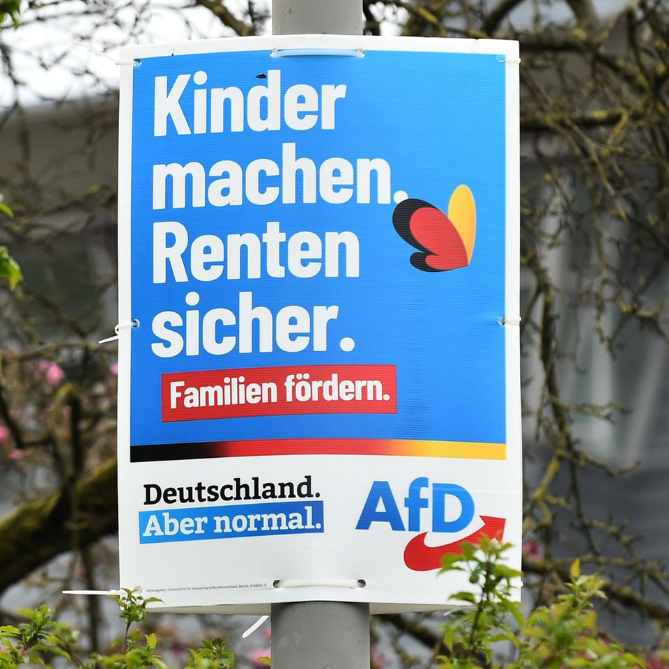 Wahlplakat der AfD zur Landtagswahl in NRW 2022