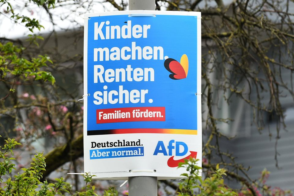 Wahlplakat der AfD zur Landtagswahl in NRW 2022