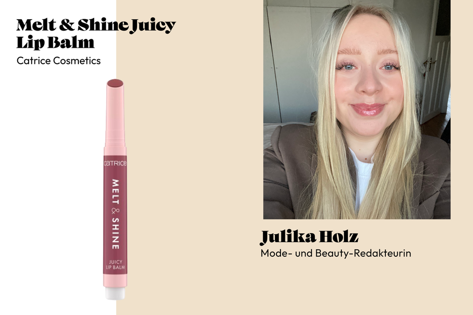 Redakteurin Julika lässt ihr Lippen mit dem Melt & Shine von Catrice glänzen. 