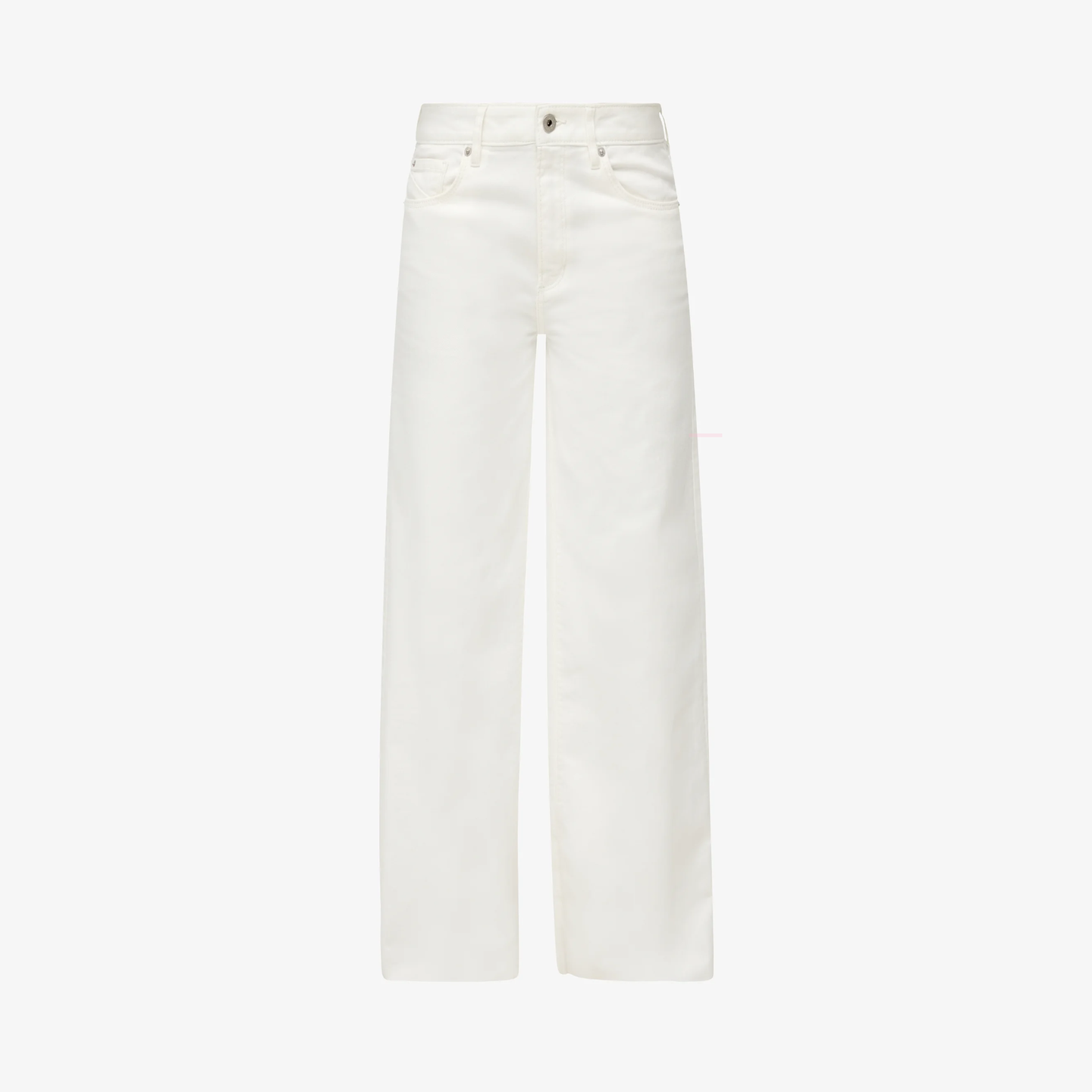 Eine gute weiße Jeans hat in noch keiner Garderobe geschadet. Der helle Stoff bietet die hervorragende Grundlage für euphorische Kombinationen, aber auch monochrome Styles in Weiß. Ein hoher Bund betont die Taille super schmeichelnd! Von QS, kostet etwa 60 Euro. 