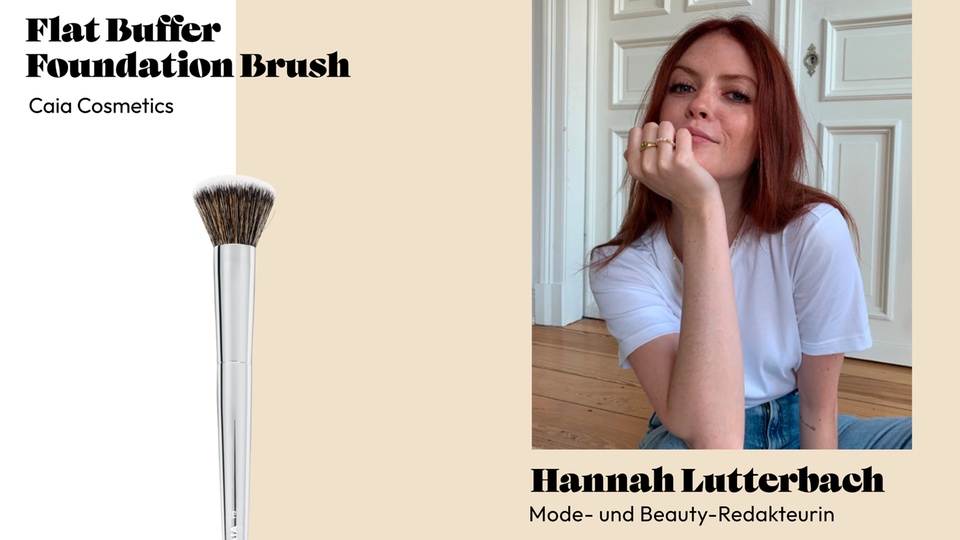 Redakteurin Hannah traut sich jetzt an Foundationpinsel. 