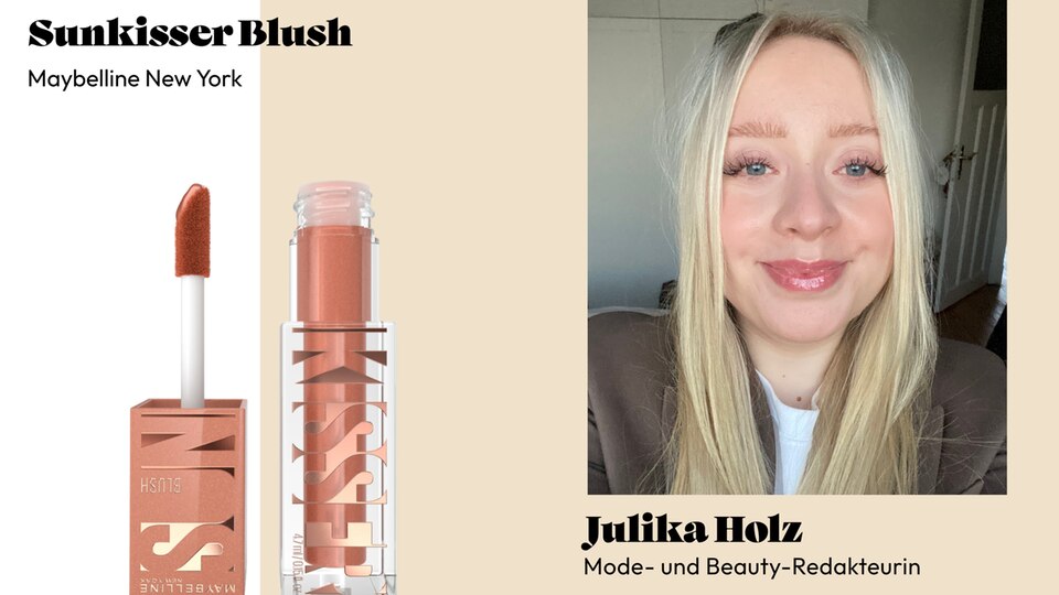 Im Sommer setzt Julika am liebsten auf 2-in-1-Produkte. Neuster Zugang im Beautycase: Der Sunkisser Blush von Maybelline New York. 