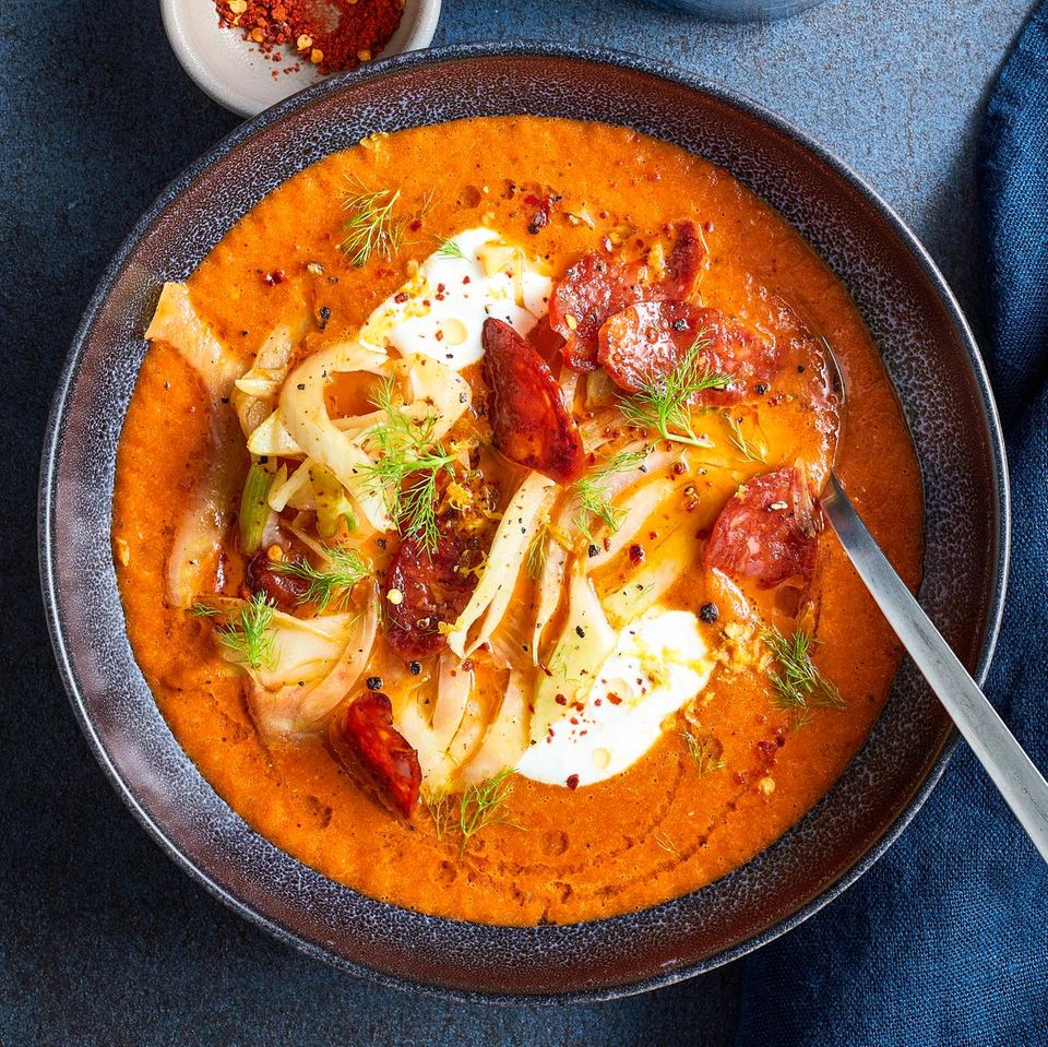 Mojo-Rojo-Suppe mit Chorizo