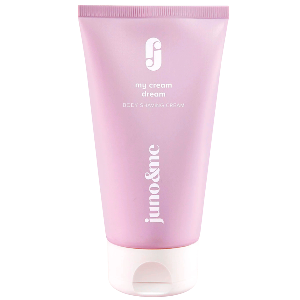Cremige Textur: "Body Shaving Cream“ von Juno & Me, 150 ml ca. 20 Euro.