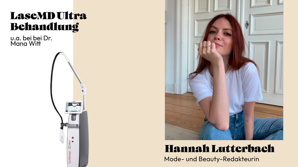 Mode- und Beautyredakteurin Hannah testet eine Laserbehandlung. 