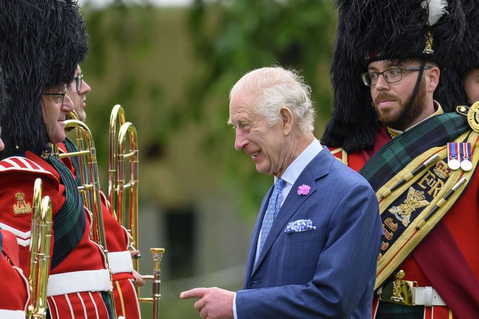 König Charles III. war während des Auftakts zur Holyrood-Woche sichtlich gut gelaunt.