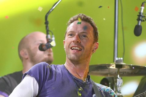 Chris Martin bei einem Coldplay-Konzert in Brasilien.
