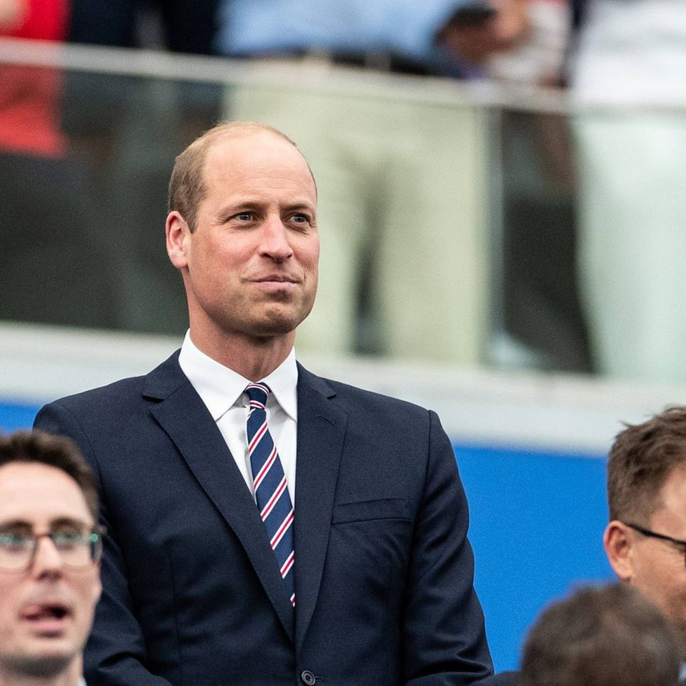 Prinz William beim Spiel England gegen Dänemark in Frankfurt.