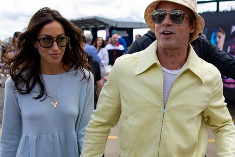 Brad Pitt mit seiner Freundin Ines de Ramon in Silverstone.