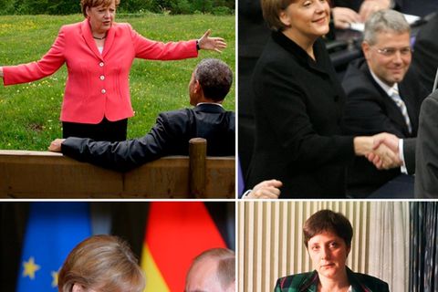 "Angela Merkel - Schicksalsjahre einer Kanzlerin" (v.l.o.n.r.u.): Merkel mit US-Präsident Obama beim G7-Gipfel 2015. Gerhard S