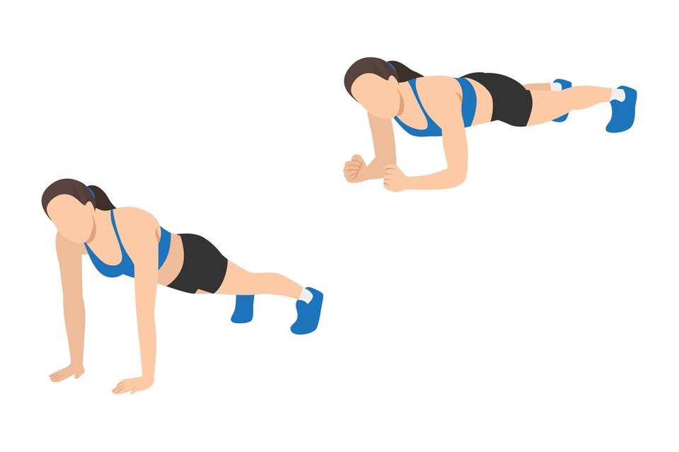 Illustration Planke: Das sind die besten Bauchübungen für Frauen in der Lebensmitte