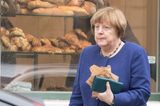 Angela Merkel: mit Brötchen