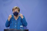 Angela Merkel: mit Maske