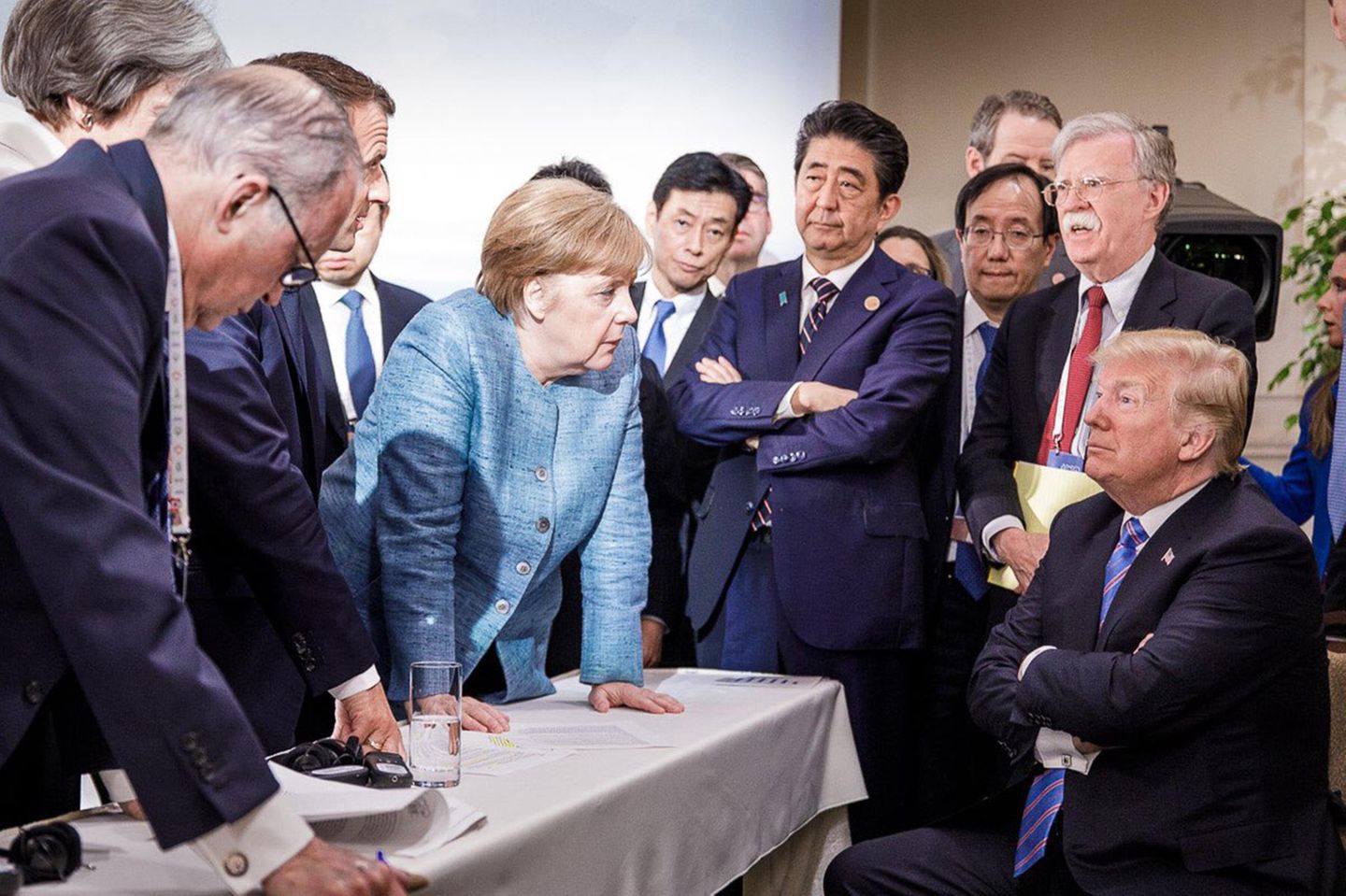 Angela Merkel: mit Donald Trump