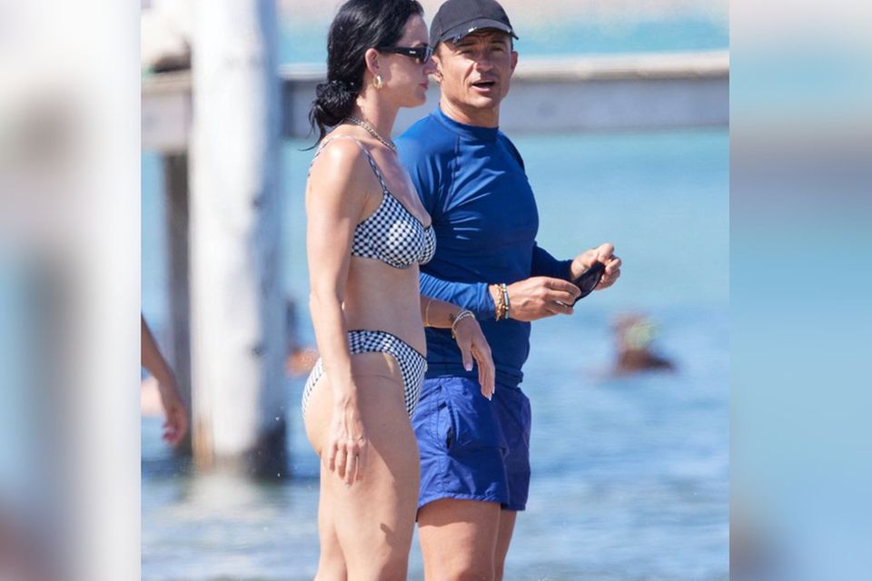 Orlando Bloom und Katy Perry am Strand von Saint-Tropez.
