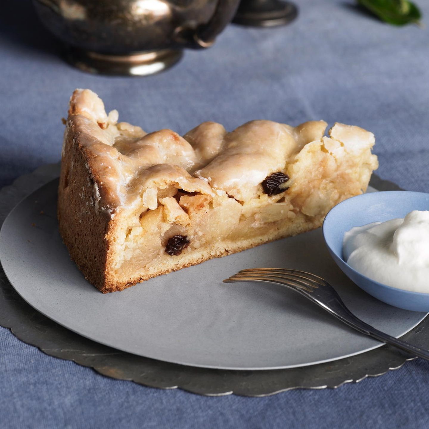 Gedeckter Apfelkuchen