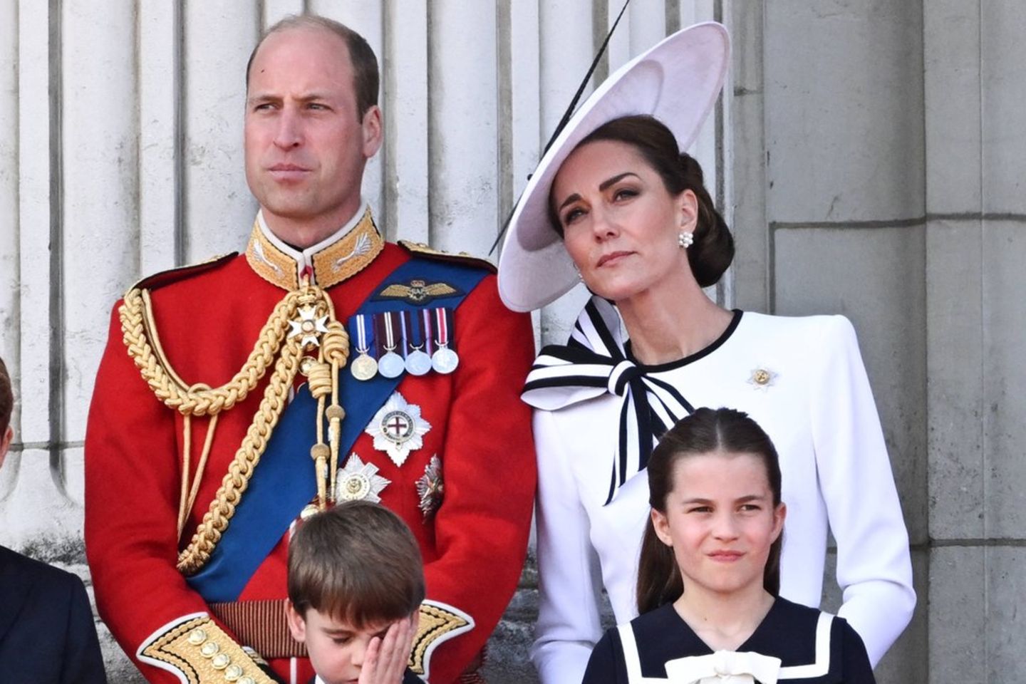 Prinz William und Prinzessin Kate Ende Juni bei der "Trooping the Colour"-Parade mit Prinzessin Charlotte und Prinz Louis.