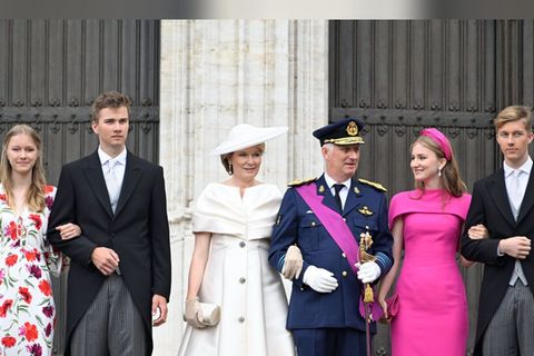 Die belgische Königsfamilie feiert den Nationalfeiertag.