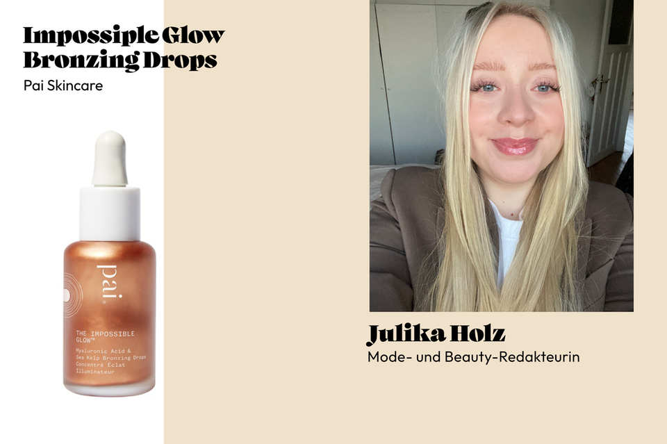 Beautyredakteurin Julika hilft dem Summer Glow mit Bronzing Drops von Pai nach. 