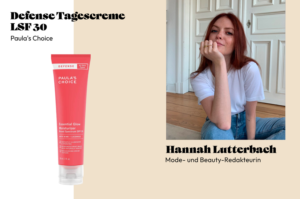 Bei Mode- und Beautyredakteurin Hannah gibts Schutz und Glow in einem.