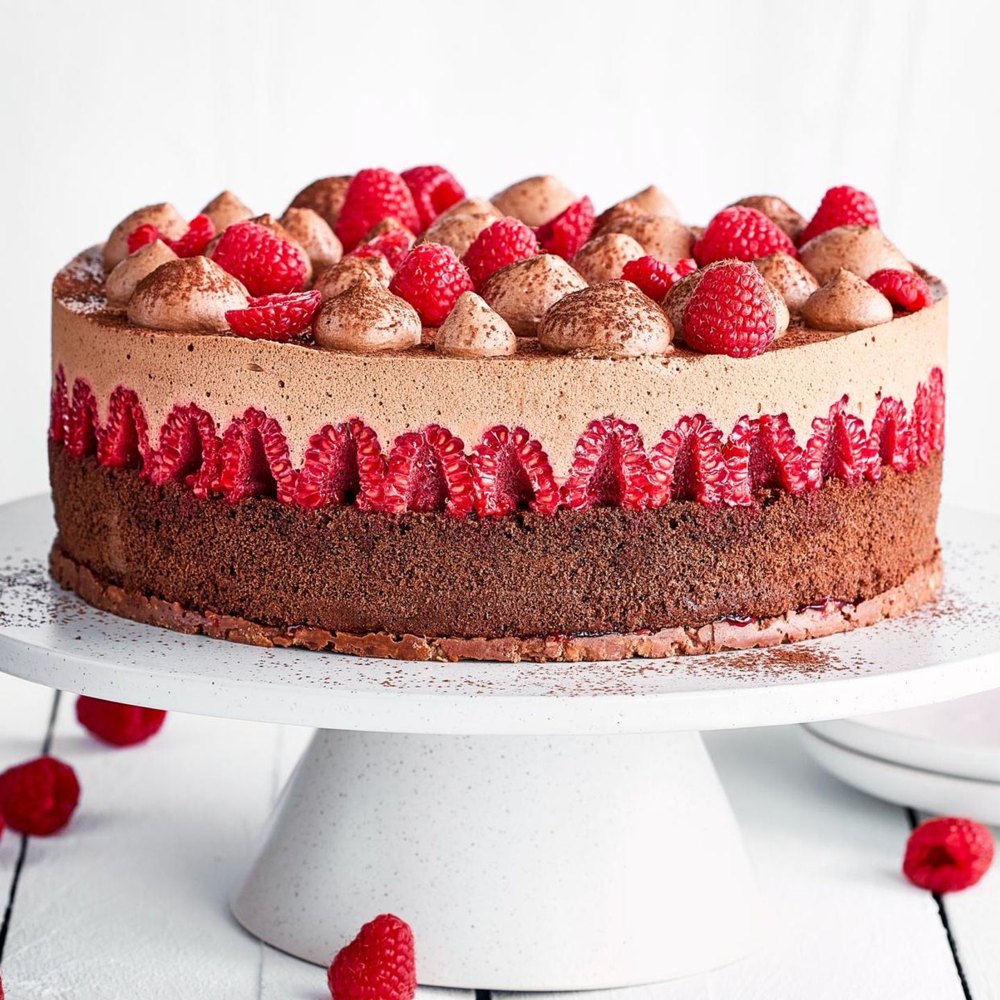 Himbeer-Kaffee-Mousse-Torte