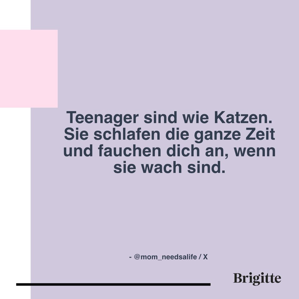 TeenagerSprüche "Mein Teenager sollte zwei Dinge tun. Eins hat er