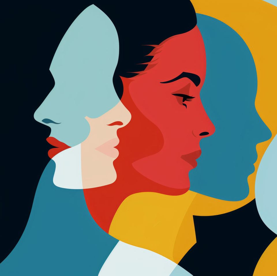 Learning to let go: Illustration of a woman