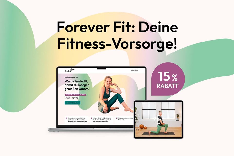 BRIGITTE Academy'deki Forever Fit kursunun reklam görseli