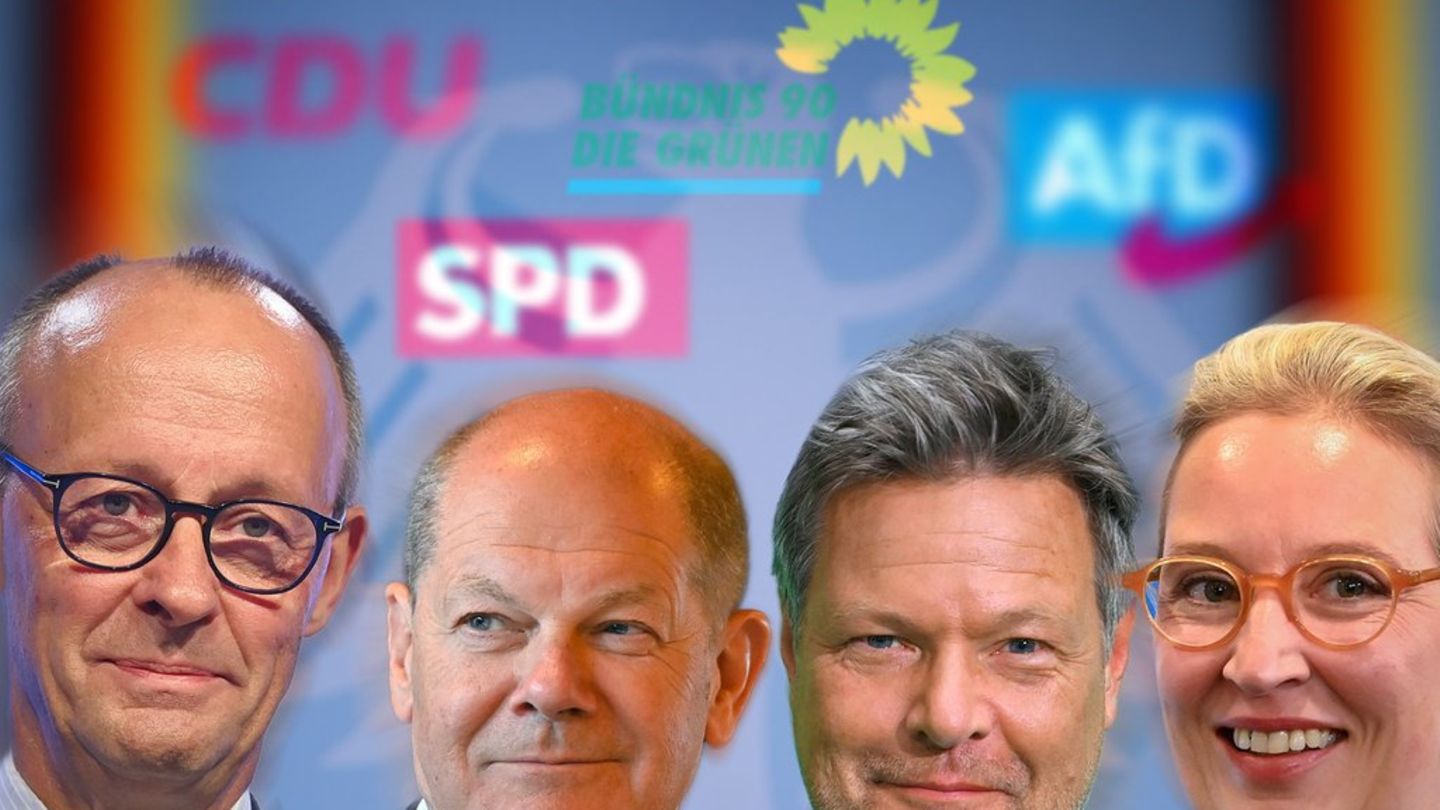 "Das Quadrell - Kampf ums Kanzleramt": Scholz, Merz, Weidel und Habeck diskutieren live im TV