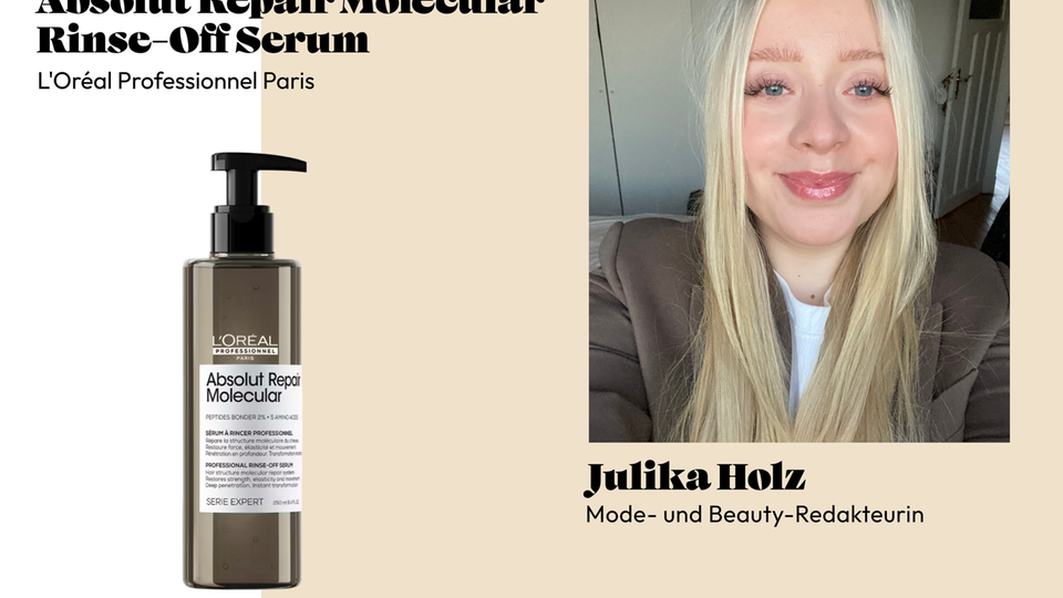 Redakteurin Julika ist verliebt: In ihre neues geschmeidiges Haar dank dieses Rinse-off-Serums. 