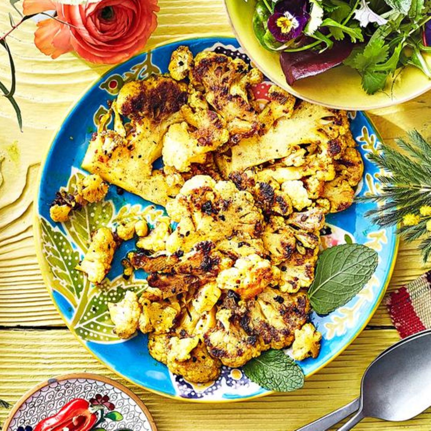 Gegrillter Blumenkohl mit Koriander und Vanille