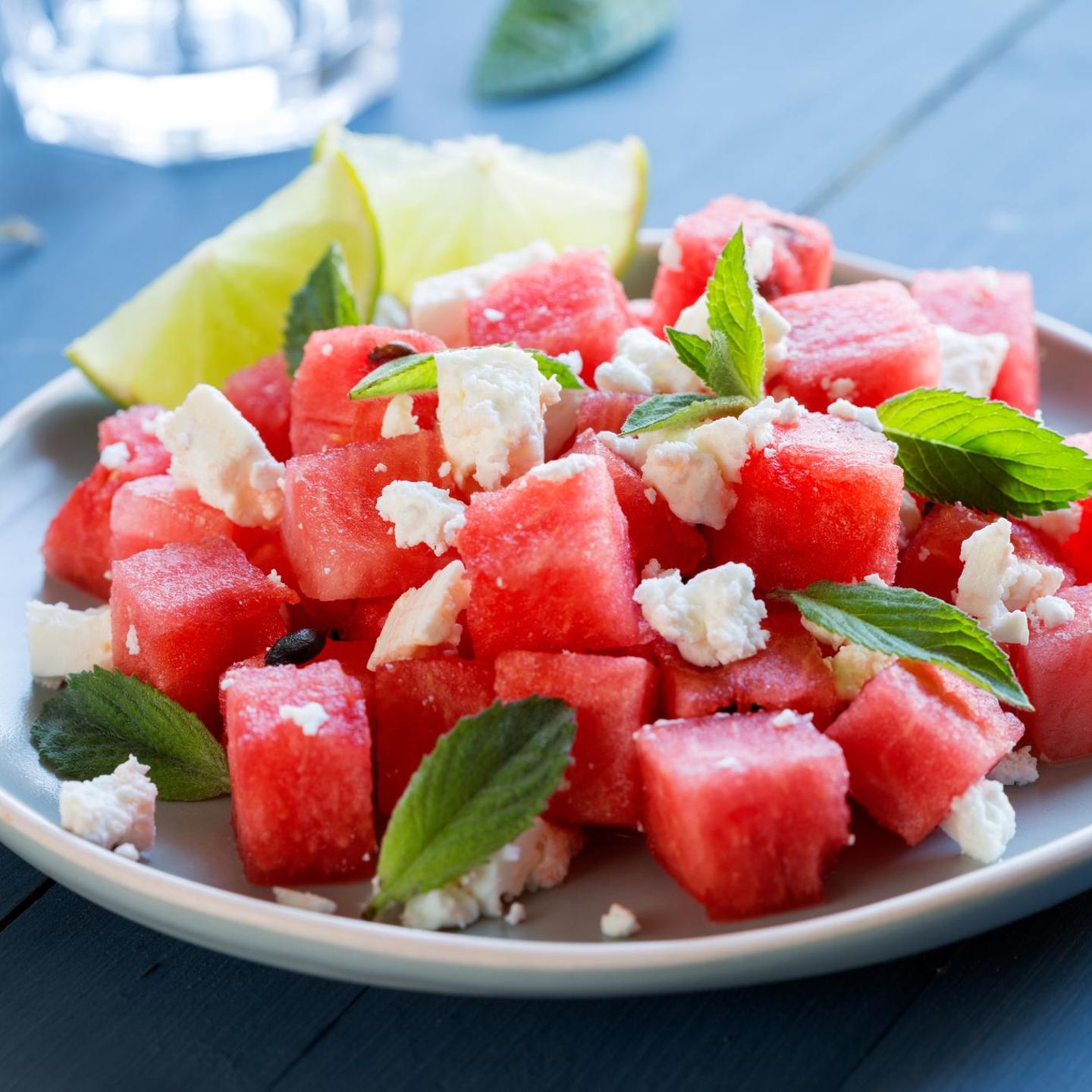 Melon and feta salad