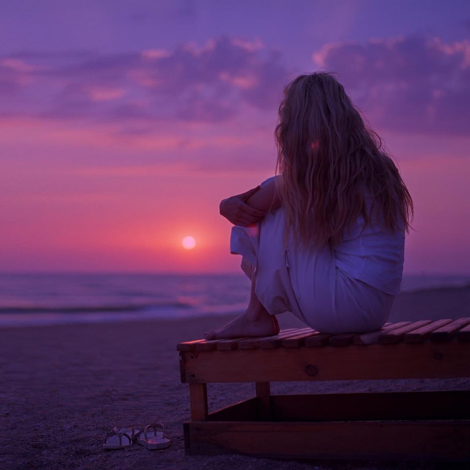 Frau am Strand