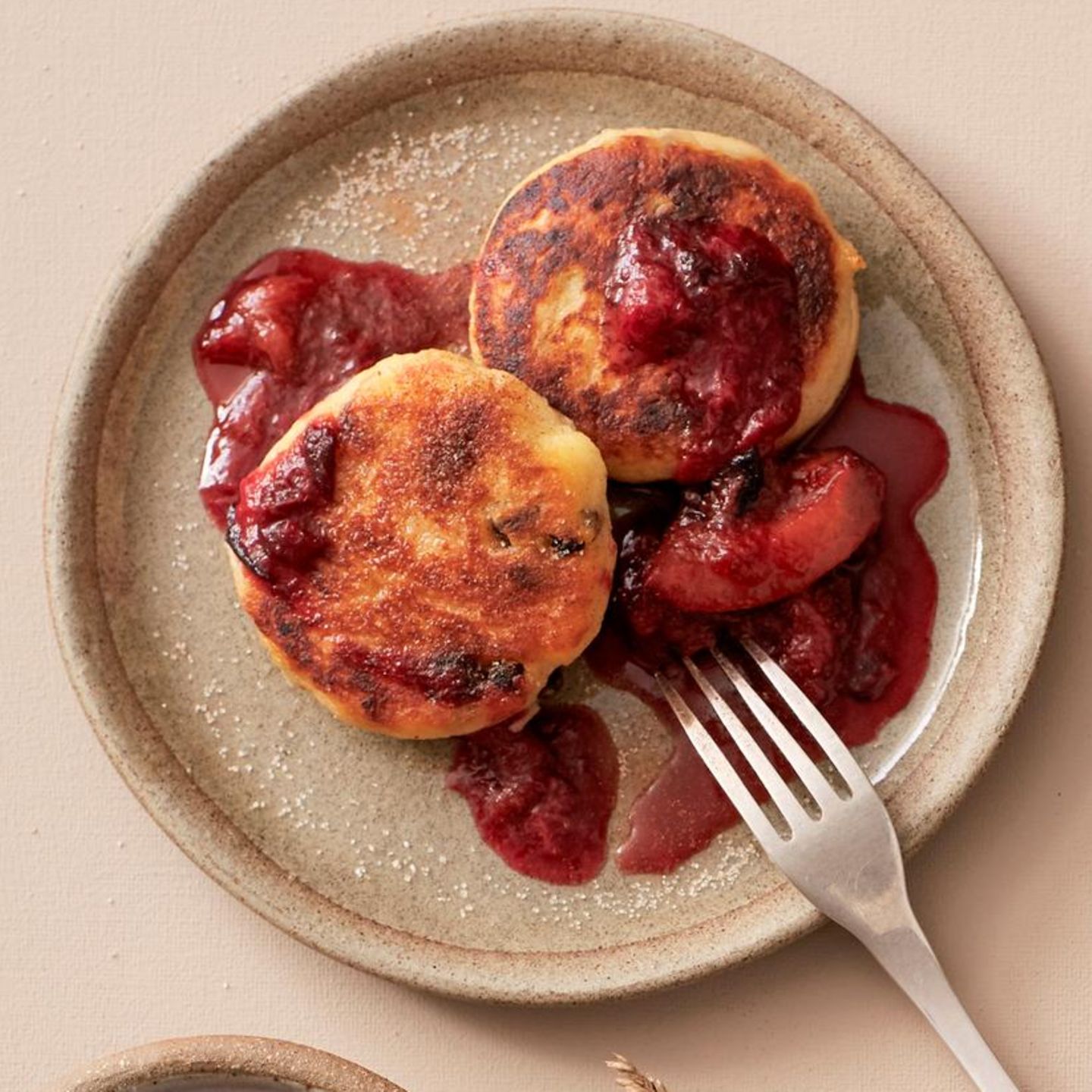 Sächsische Quarkkeulchen mit Zwetschgenkompott