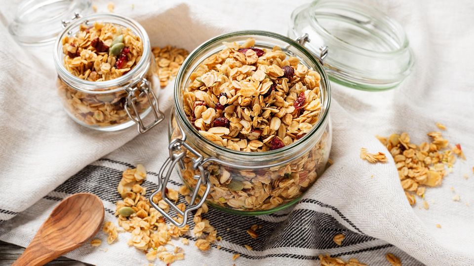Granola in einem Glas