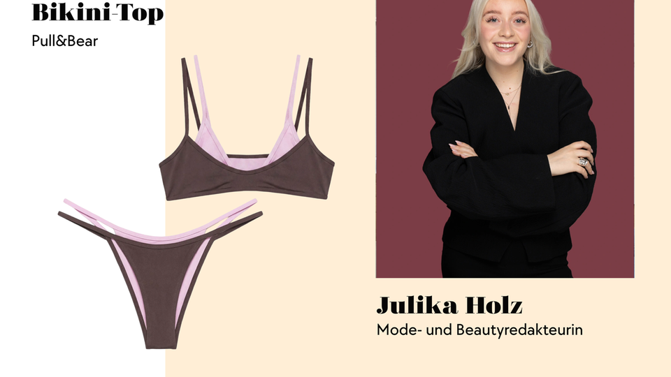 Doppelt hält besser: Julika hat sich in einen überlappenden Look von Pul&Bear verliebt.