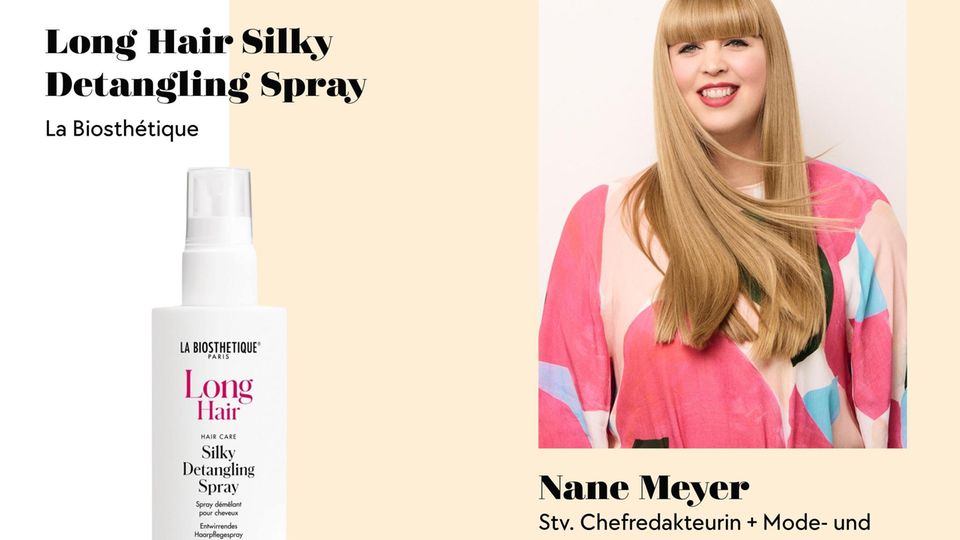Langes und seidiges Haar will gut entwirrt werden! Mit dem neuen "Silky Detangling Spray" von La Biosthétique ist das für Beautyleitung Nane zum Glück ganz einfach.